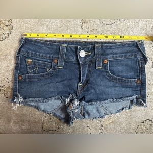 True religion cut off shorts size 27